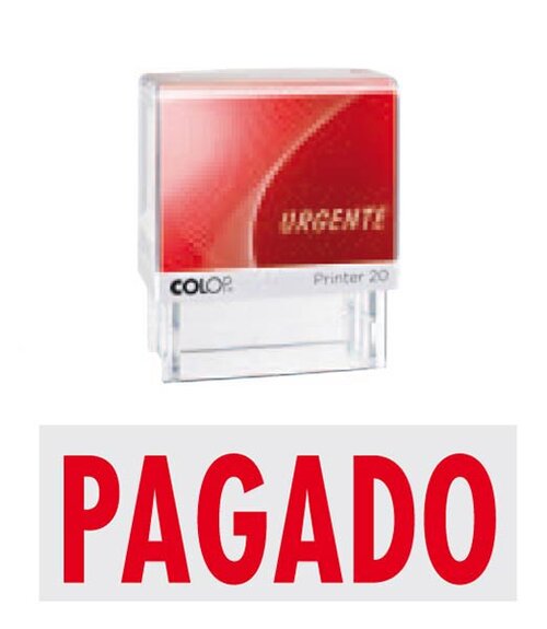 SELLO AUTOMATICO COLOP PAGADO FORMULA COMERCIAL 14X38MM