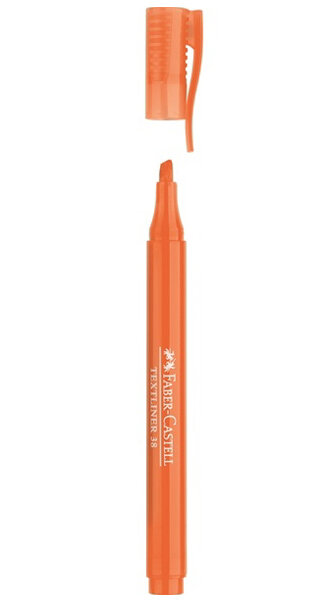 ROTU FLUOR TEXTLINER 38 NARANJA TIPO BOLI-CAJA 10U