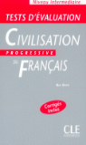 NIVEAU INTERMEDIAIRE, TESTS D�EVALUATION, CIVILISATION PROGR