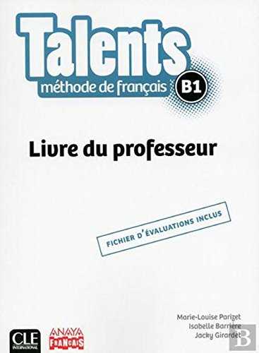 TALENTS LIVRE DE PROFESSEUR B1