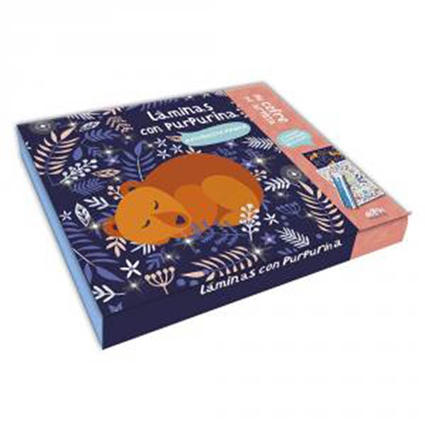LAMINAS CON PURPURINA. NATURALEZA MAGICA