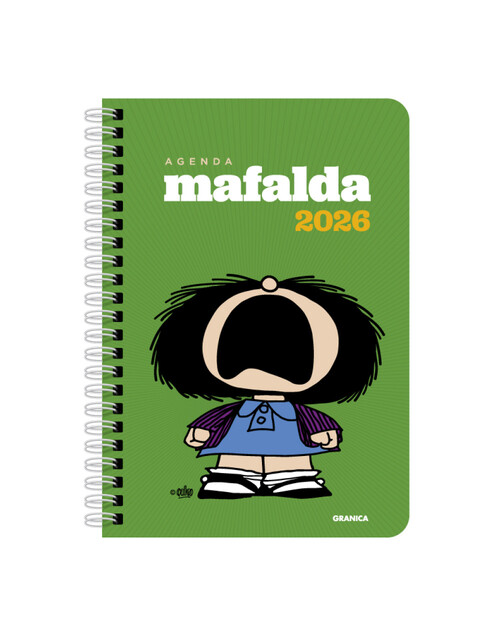 AGENDA 2026 MAFALDA ANILLADA S.VISTA T.DURA VERDE PROTESTA