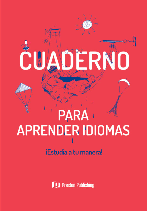 CUADERNO PARA APRENDER IDIOMAS ROJO