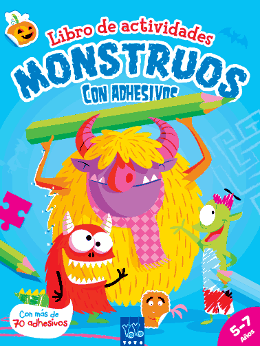 ACTIVIDADES CON ADHESIVOS 2 MONSTRUOS