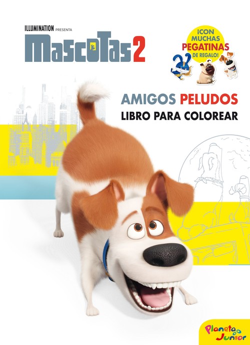 MASCOTAS 2. LIBRO PARA COLOREAR CON PEGATINAS. AMIGOS PELUDO