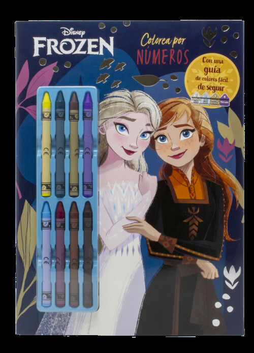 FROZEN. COLOREA POR NUMEROS CON CERAS