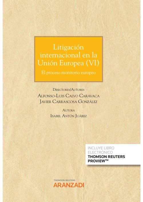 LITIGACION INTERNACIONAL EN LA UNION EUROPEA (VI) (PAPEL + E