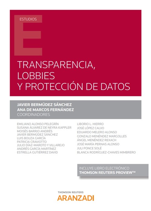 TRANSPARENCIA, LOBBIES Y PROTECCION DE DATOS (PAPEL + E-BOOK