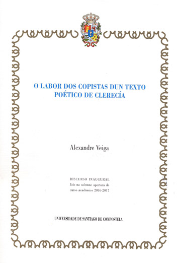 O LABOR DOS COPISTAS DUN TEXTO POETICO DE CLERECIA