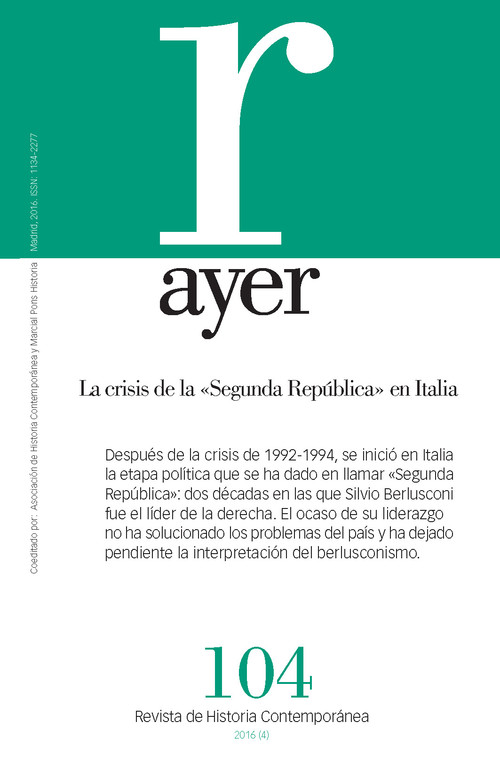 REVISTA AYER 104 CRISIS DE LA SEGUNDA REPUBLICA EN ITALIA
