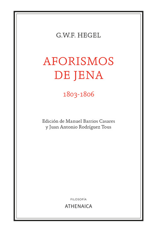 AFORISMOS DE JENA (1803-1806)