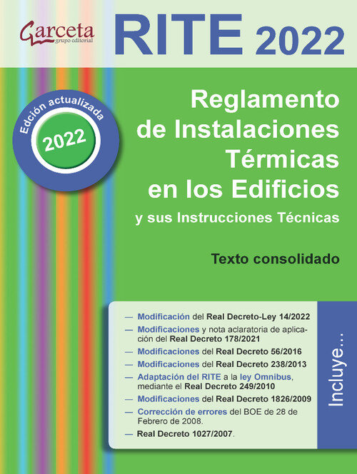 RITE 2022. REGLAMENTO DE INSTALACIONES TERMICAS EN LOS EDIF