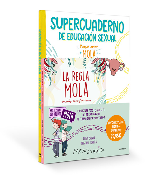 PACK APRENDE CON MENSTRUITA (LA REGLA MOLA + CUAD ED SEX)