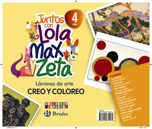 JUNTOS CON LOLA, MAX Y ZETA 4 A�OS LAMINAS DE ARTE CREO Y CO