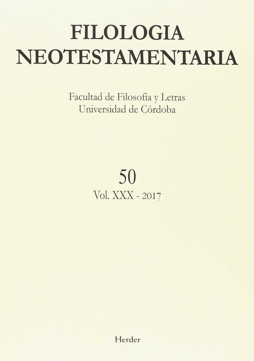 FILOLOGIA NEOTESTAMENTARIA N� 50 - VOL XXX - 2017