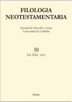 FILOLOGIA NEOTESTAMENTARIA N� 51 - VOL XXXI - 2018