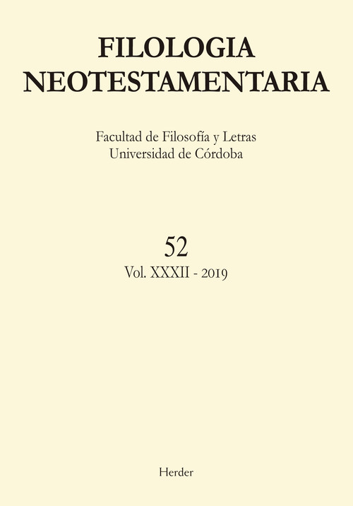 FILOLOGIA NEOTESTAMENTARIA N� 52 - VOL XXXII - 2019