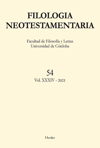 FILOLOGIA NEOTESTAMENTARIA N� 54 - VOL. XXXIV - 2021