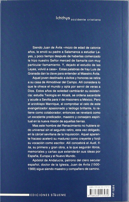 SAN JUAN DE AVILA MAESTRO Y DOCTOR