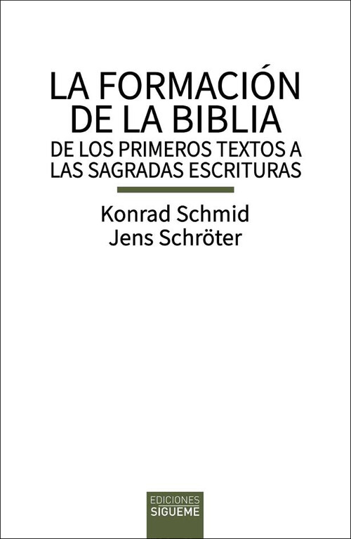 FORMACION DE LA BIBLIA, LA