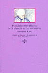 PRINCIPIOS METAFISICOS DE LA CIENCIA DE LA NATURALEZA