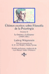 ULTIMOS ESCRITOS SOBRE FILOSOFIA DE LA PSICOLOGIA, VOL, II