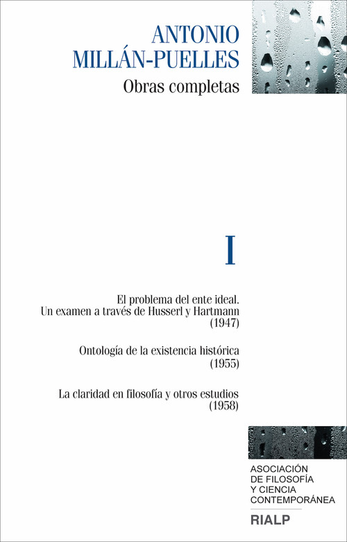MILLAN-PUELLES I, OBRAS COMPLETAS