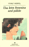 UNA LETRA FEMENINA AZUL PALIDO