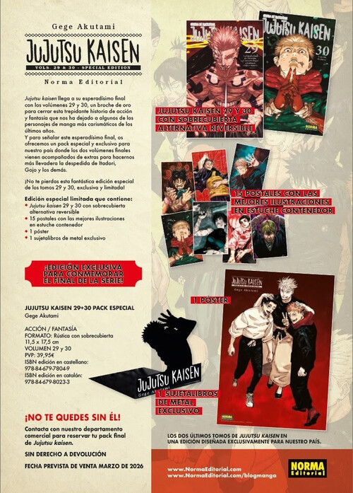 JUJUTSU KAISEN 29 + 30 PACK ESPECIAL