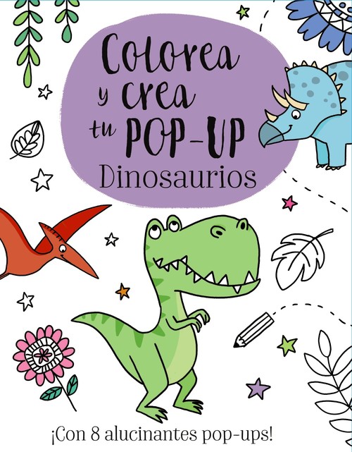 COLOREA Y CREA TU POP UP DINOSAURIOS