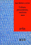 CULTURA, PENSAMIENTO, ESCRITURA
