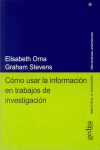 COMO USAR LA INFORMACION PARA TRABAJOS DE INVESTIGACION