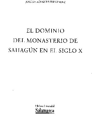 DOMINIO DEL MONASTERIO DE SAHAGUN EN EL SIGLO X