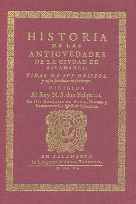 HISTORIA DE LAS ANTIGUEDADES DE LA CIUDAD DE SALAMANCA