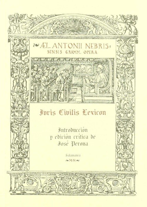 IRUIS CIVILIS LEXICON. EDICION CRITICA DE JOSE PERONA