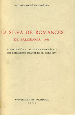 SILVA DE ROMANCES DE BARCELONA, 1561