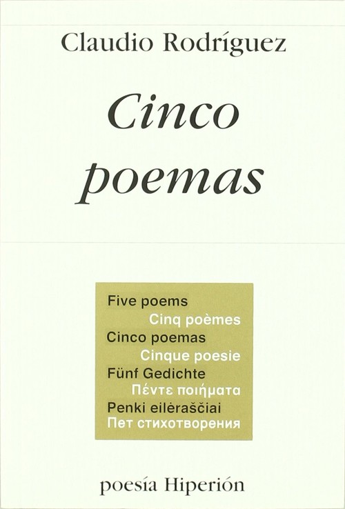 CINCO POEMAS (NUEVE VECES TRADUCIDOS)