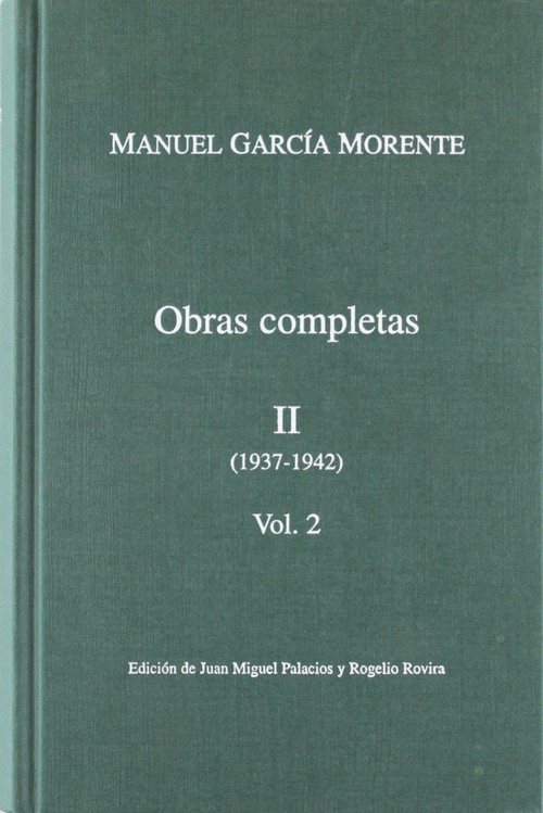 OBRAS COMPLETAS MORENTE TOMO II, 2