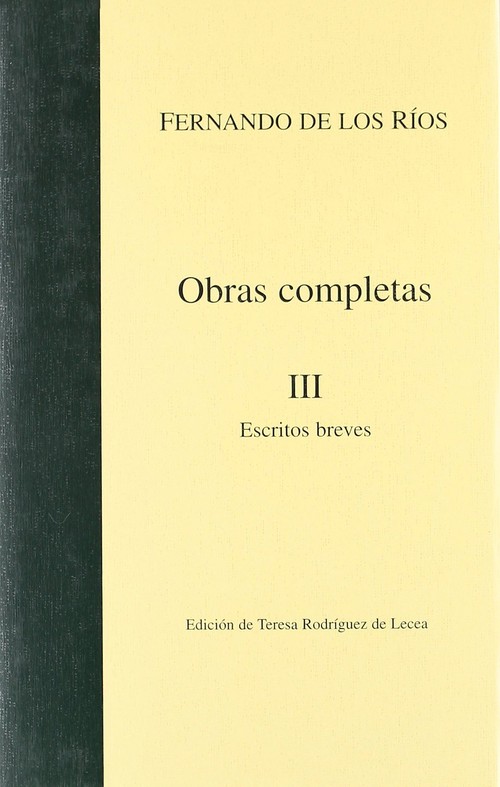 OBRAS COMPLETAS F, DE LOS RIOS II