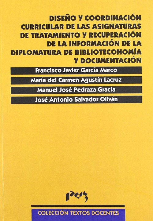 DISE�O Y COORDINACION CURRICULAR DE LAS ASIGNATURAS DE TRATA