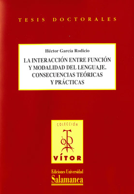 INTERACCION ENTRE FUNCION Y MODALIDAD DEL LENGUAJE. CONSECUE