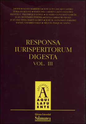 RESPONSA IURISPERITORUM DIGESTA, VOL. III