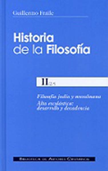 HISTORIA DE LA FILOSOFIA II (2�) FILOSOFIA JUDIA Y MUSULMU