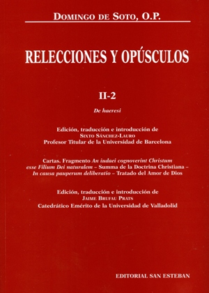 RELECCIONES Y OPUSCULOS VOL I
