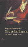 CARTA DE LORD CHANDOS OTROS TEXTO PROSA