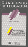 PSICOPEDAGOGIA DE LA LENGUA ORAL