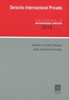 DERECHO INTERNACIONAL PRIVADO VOL I EDICION 2018