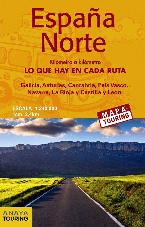 MAPA CARRETERAS ESPA�A NORTE (DESPLEGABLE) MAPA TOURING 201