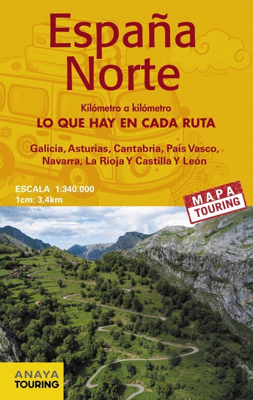 MAPA DE CARRETERAS ESPA�A NORTE 1:340.000 - (DESPLEGABLE)