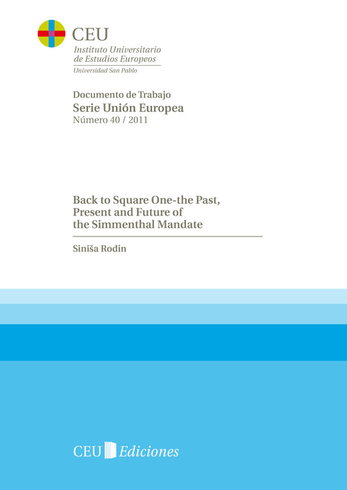 BACK TO SQUARE ONE-THE PAST, PRESENT AND FUTURE OF THE SIMME
